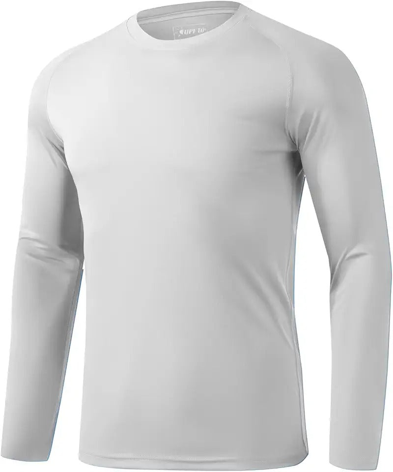 Men's Long Sleeve Tee Shirt Quick Dry Tshirt - Moisture Wicking Shirt Sun Protection T-Shirt for Fishing Hiking